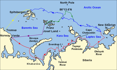 carte expedition Nansen