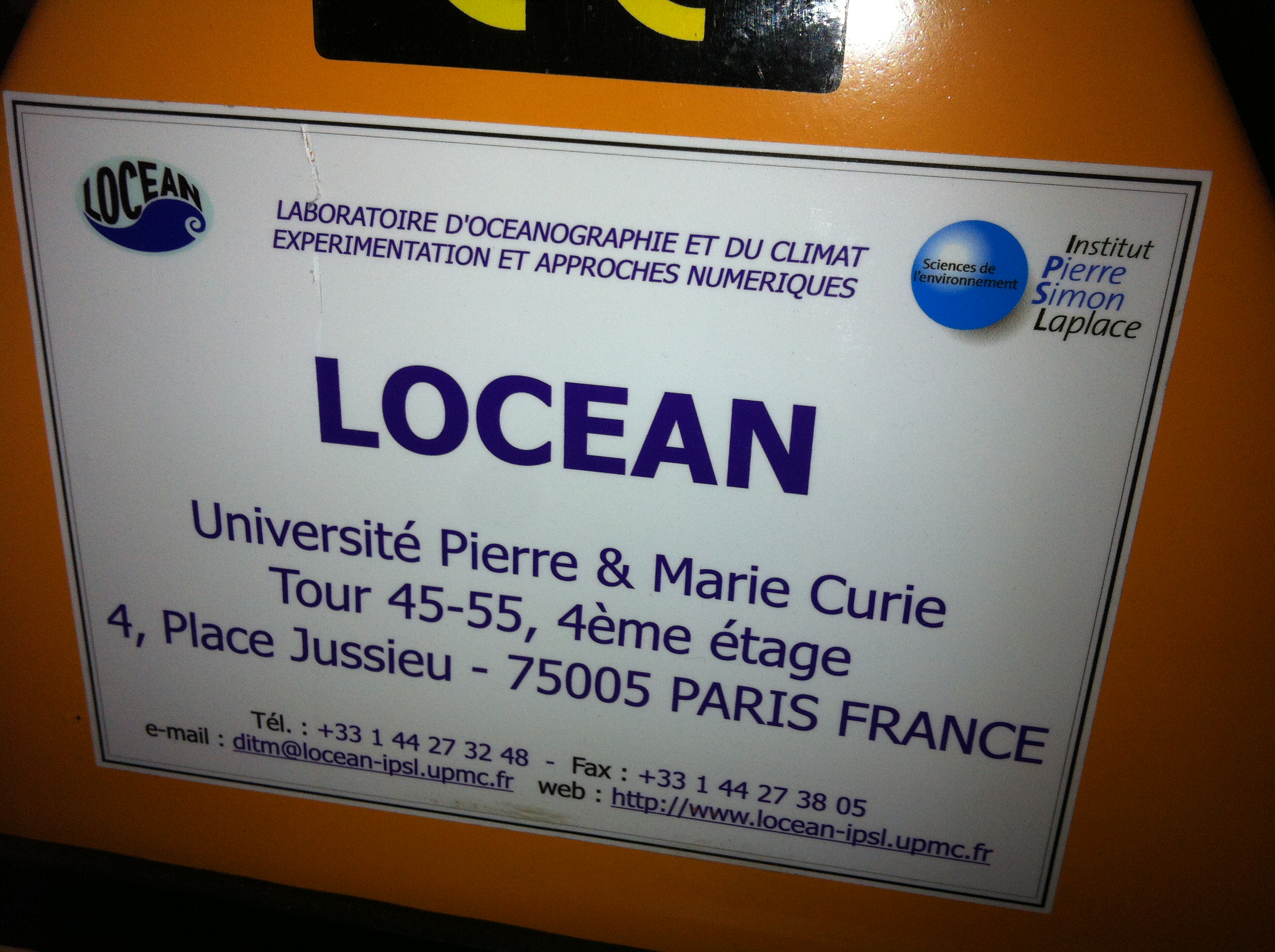 Présentation du laboratoire LOCEAN